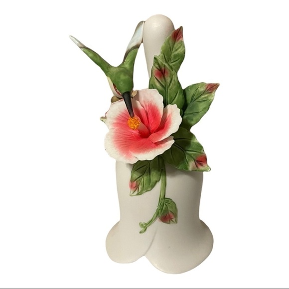 HUMMINGBIRD-HIBISCUS Mat Tulip Bell/heart Dangle - Picture 1 of 7